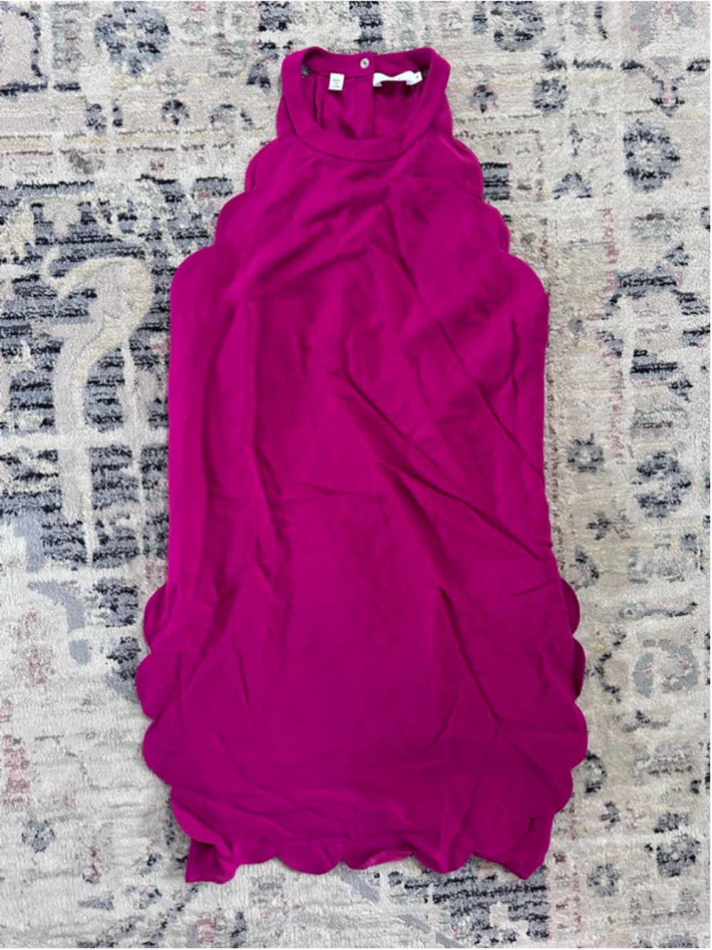 Women's A.L.C. Fuchsia Scalloped Halter Dress Size 2